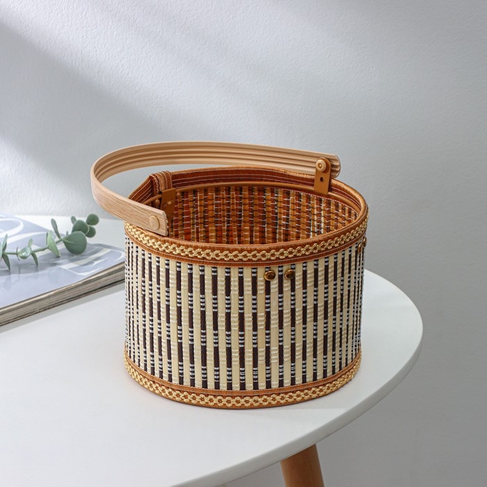 Корзина для хранения Доляна Nature, 18×18×12, бамбук Корзина для хранения Доляна Nature, 18×18×12, бамбук