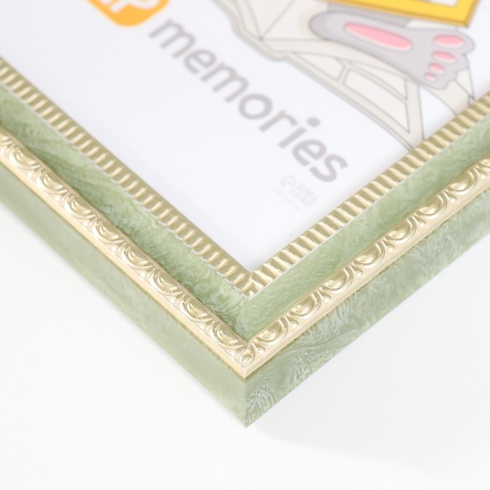 Фоторамка пластик Фоторамка пластик "Кружево" 10х15 см, оливковый