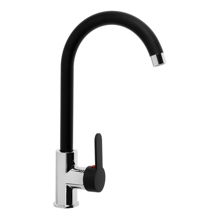 Смеситель для кухни ZEIN Z3353, однорычажный, картридж керамика 35 мм, черный/хром Смеситель для кухни ZEIN Z3353, однорычажный, картридж керамика 35 мм, черный/хром