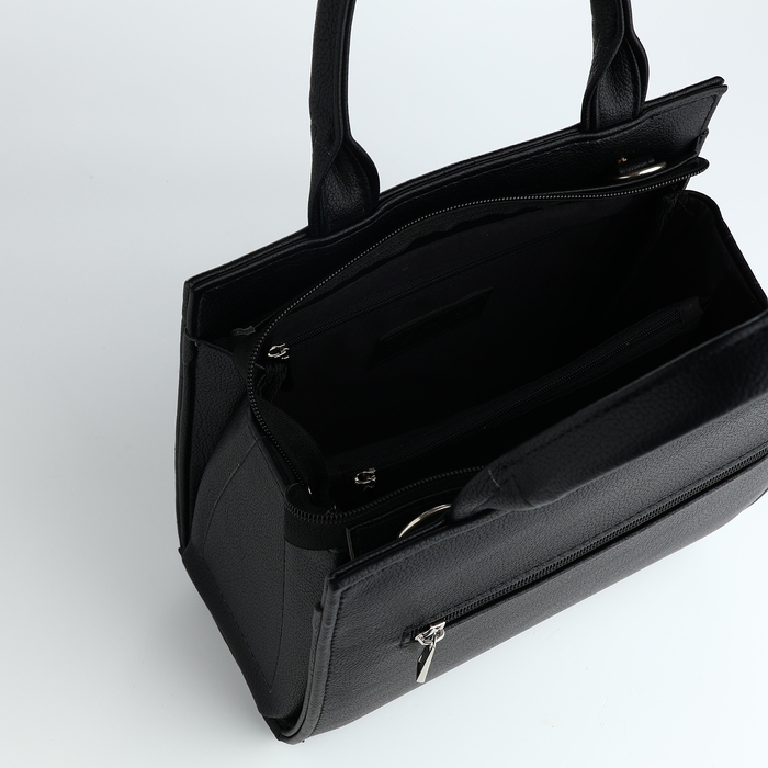 Сумка женская TEXTURA, тоут, средний размер, цвет чёрный Сумка женская TEXTURA, тоут, средний размер, цвет чёрный