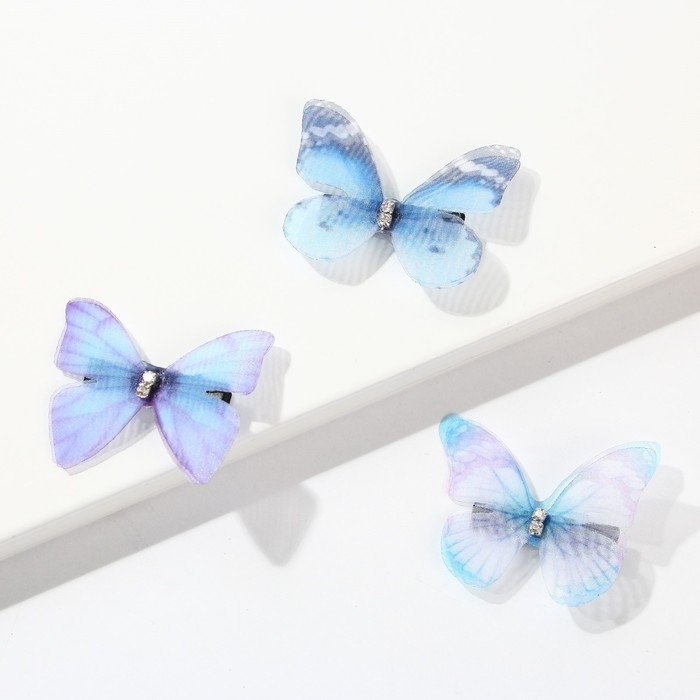 Заколки для волос бабочки «Нежность в каждом моменте», 3 шт., 4,5 х 3,5 см Заколки для волос бабочки «Нежность в каждом моменте», 3 шт., 4,5 х 3,5 см