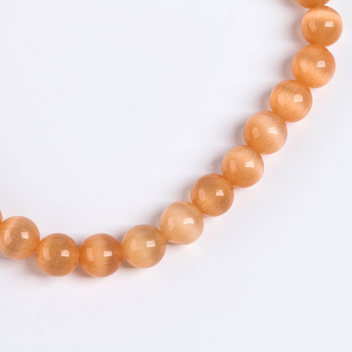 Бусины из натурального камня «Кошачий глаз», набор 50 шт., размер 1 шт. — 8 мм, бежевый Бусины из натурального камня «Кошачий глаз», набор 50 шт., размер 1 шт. — 8 мм, бежевый