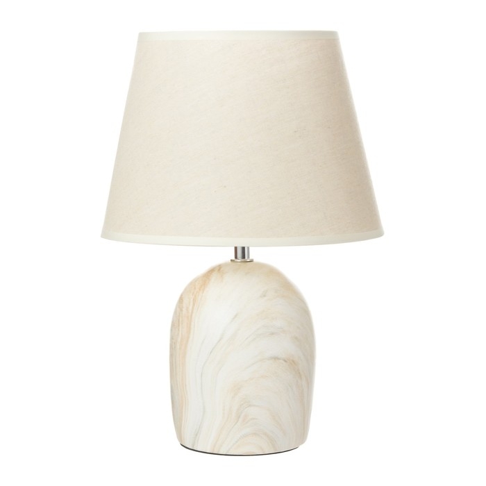 Настольная лампа Настольная лампа "Вудланд" E14 40Вт белый-коричневый 23х23х35 см RISALUX