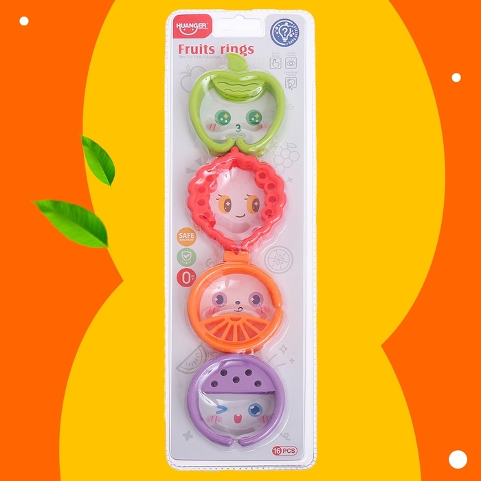 Развивающая игрушка-цепочка для зубов «Фруктовые колечки» Развивающая игрушка-цепочка для зубов «Фруктовые колечки»