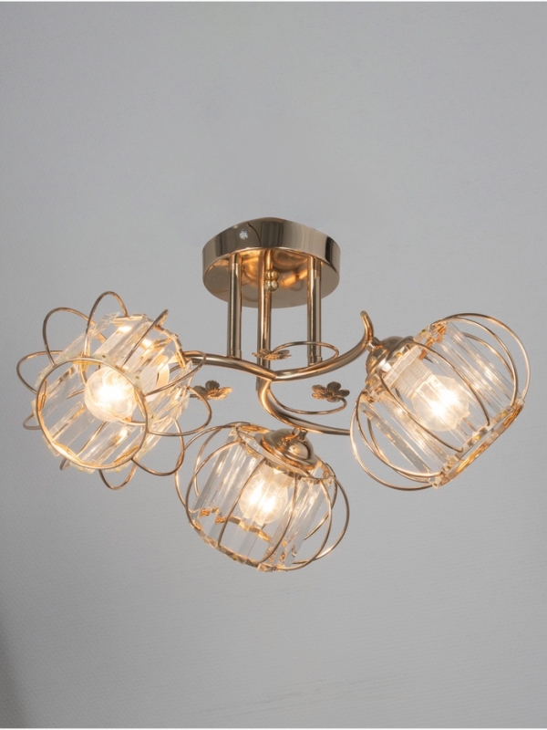 Люстра Люстра "Переливы" 3х40Вт Е27 золото