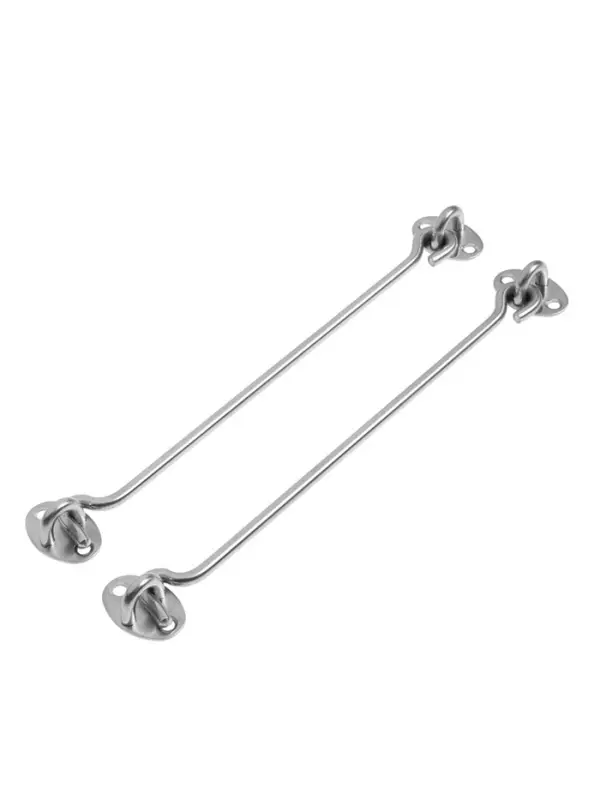 Крючок ветровой LOCKLAND KV001, L=250 мм, нержавеющая сталь, цвет хром, 2 шт.