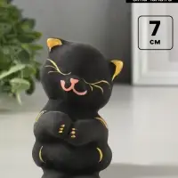 Фигурка керамика &laquo;Котик милашка&raquo;, 7 см, чёрный