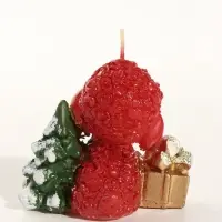 Свеча новогодняя "Овечка с ёлочкой" 7,5х5,5х7,5 см, бордовый