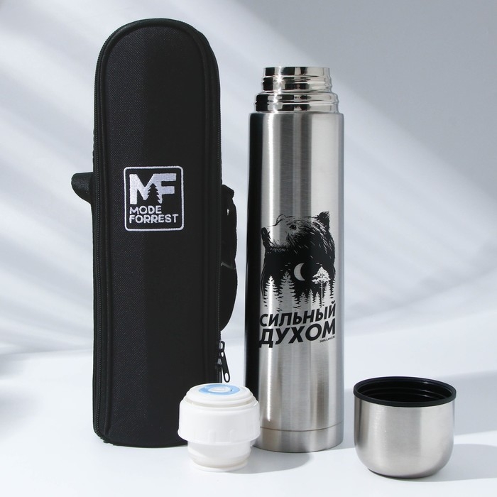 Термос &laquo;Сильный духом&raquo; в чехле, 1 л, время сохранения тепла 6-12 ч