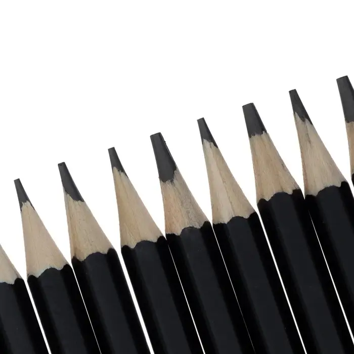 Набор карандашей чернографитных Calligrata, 12 штук, разная твёрдость, шестигранные, деревянные