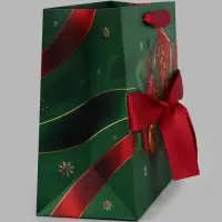 Пакет подарочный с лентой &laquo;Счастья в Новом году&raquo;, ML 27&times;23&times;11.5 см