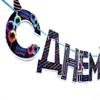 Гирлянда на ленте &laquo;С Днем Рождения!&raquo;, синяя, длина 250 см