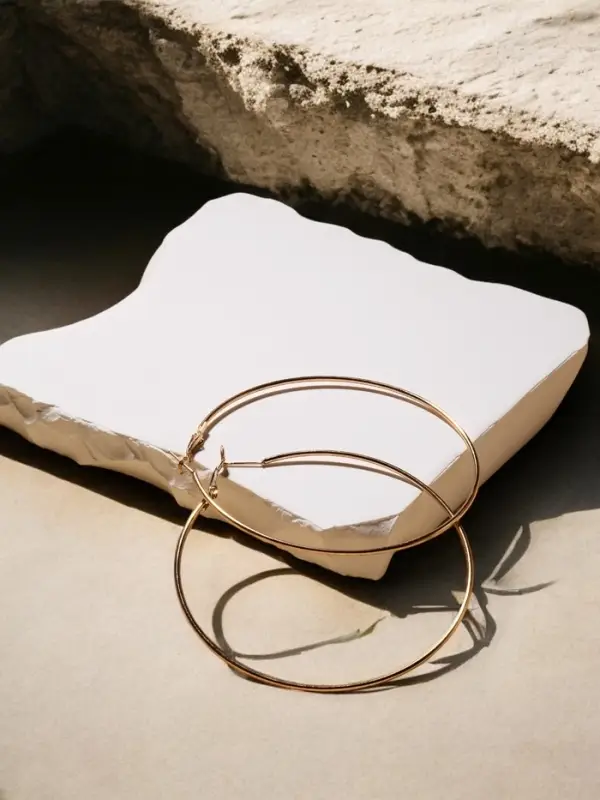 Серьги кольца QF &laquo;Классика&raquo;, d=7 см, цвет золото