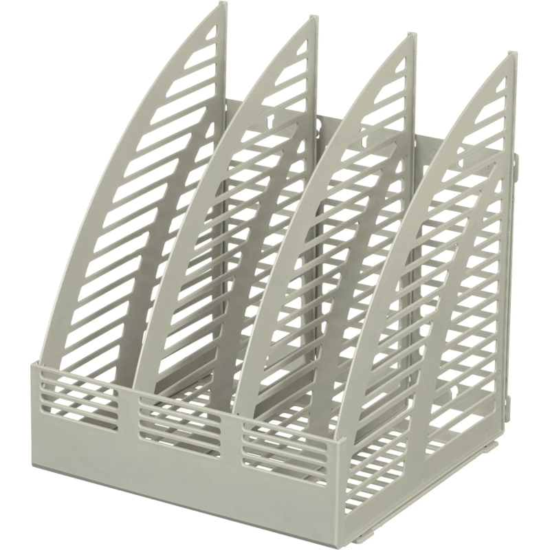 Лоток вертикальный Attache сборный 3 отделения серый