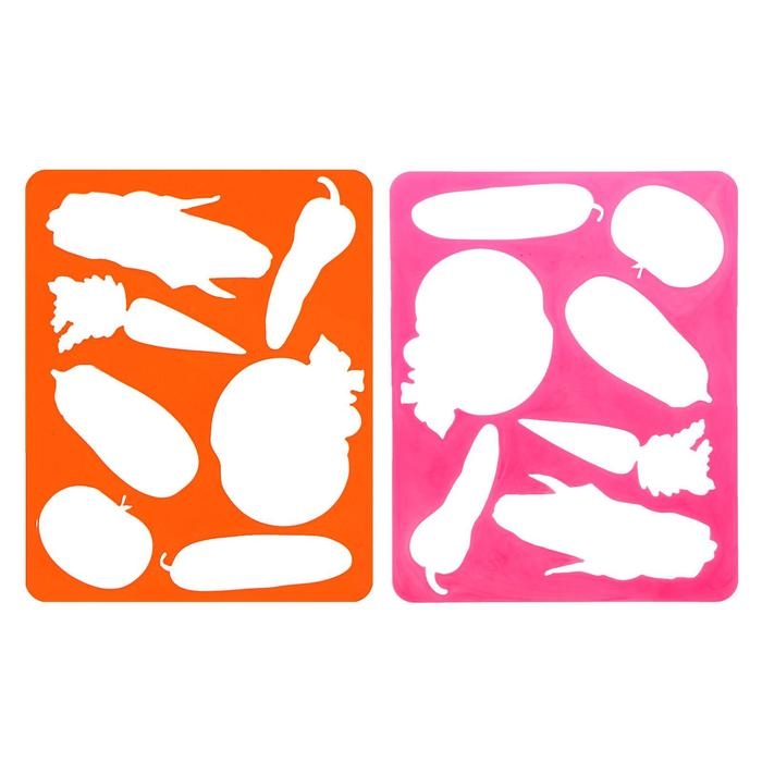 Трафарет для рисования Трафарет для рисования "Овощи", европодвес, микс