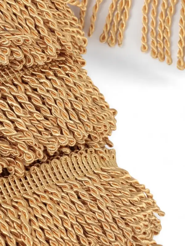 Бахрома жгут, 6,5 см, 20 м±0.5, цвет золотой Бахрома жгут, 6,5 см, 20 м±0.5, цвет золотой
