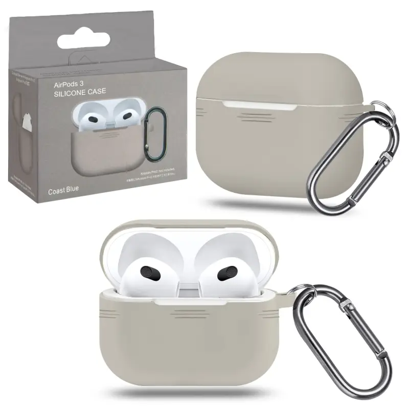 Чехол APods 3 с карабином №1 stone Чехол APods 3 с карабином №1 stone