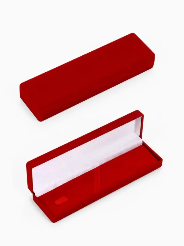 Футляр бархатный под зажим для галстука, кулон &laquo;Прямоугольник классический&raquo;, 16.5&times;4.5&times;2.5 см, бордовый