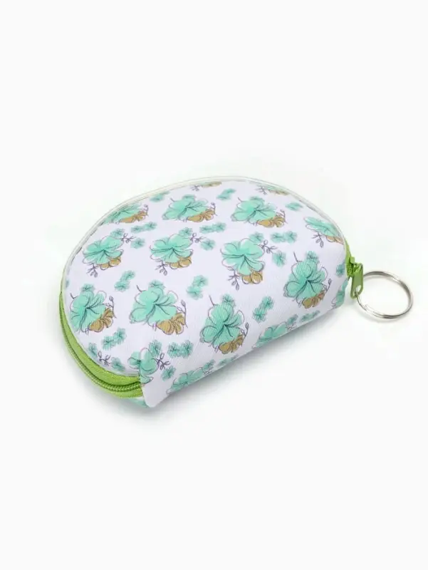 Кошелёк-монетница на молнии 11.5&times;3.5&times;8 см, с принтом, МИКС