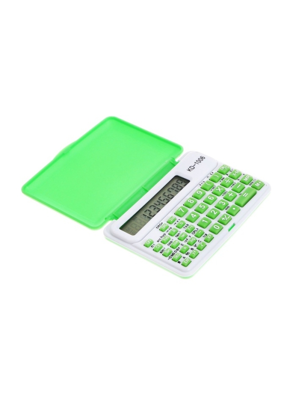 Калькулятор инженерный 10-разрядный 1006 корпус зеленый