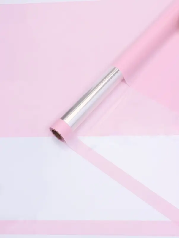 Пленка для цветов &laquo;Прозрачная полоса&raquo; розовый, 0.58&times;10 м