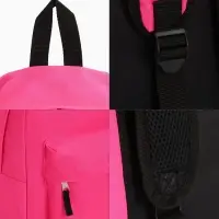 Рюкзак школьный на молнии, с карманом, однотонный, размер 30&times;14&times;41 см, фуксия