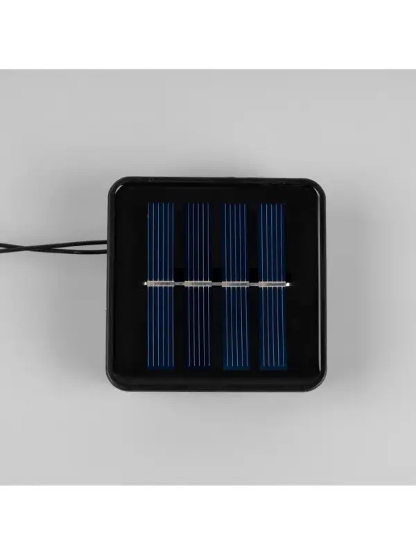 Гирлянда &laquo;Нить&raquo;, 2.7 м, с насадками &laquo;Белые шары&raquo;, уличная, IP44, 10 LED, 8 режимов, солнечная батарея, тёмная нить, свечение тёплое белое