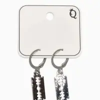 Серьги металл &laquo;Лезвие&raquo;, цвет серебро