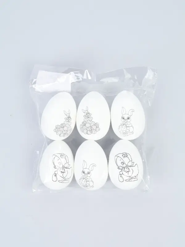 Набор для творчества "Пасхальные яйца" под роспись, набор 6 шт, пенопласт