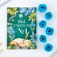 Набор: ежедневник и мыльные лепестки «Учителю: Вы учитель №1»