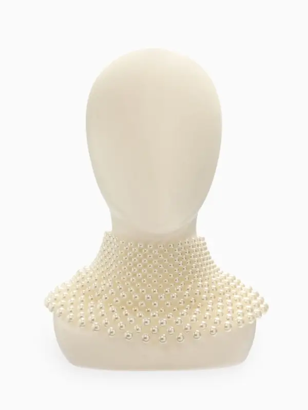 Колье-чокер жемчуг "Богема" россыпь, цвет белый  d=8/10/12