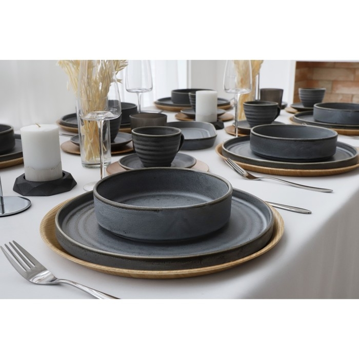 Салатник фарфоровый с высоким бортом Magistro Urban, 650 мл, d=17 см, цвет серый Салатник фарфоровый с высоким бортом Magistro Urban, 650 мл, d=17 см, цвет серый