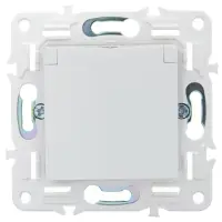 SKANDY Розетка 1-местная с заземлением с защитными шторками и крышкой 16А IP44 SK-R11W арктический белый IEK