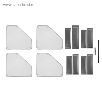 Лоток вертикальный для бумаг, 3 отделения, металлическая сетка, серый