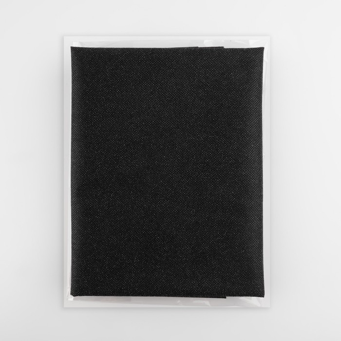 Флизелин клеевой, точечный, 25 г/кв.м, 90 см × 1 м, цвет чёрный