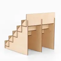 Подставка под открытки 10 ячеек по 10.8 см, 23.5&times;23&times;25 см, толщина 3 мм, бежевая