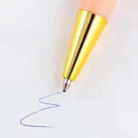 Ручка шариковая, синяя паста, 0.7 мм, пластик, автоматическая, с тиснением &laquo;Дорогому учителю !&raquo;