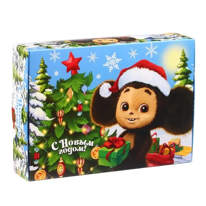 Коробка подарочная, 21х15х5 см, Чебурашка Коробка подарочная, 21х15х5 см, Чебурашка