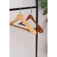 Плечики - вешалка для одежды LaDо́m Bois, 45&times;25.5&times;5.5 см, с перекладиной, широкие плечики, дерево