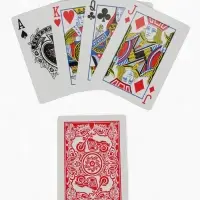 Карты игральные 54 шт. «Мотоцикл», для игры в покер, 6.3×8.7 см, красная рубашка
