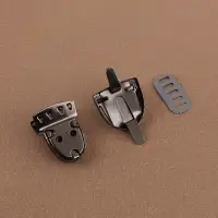 Застёжка для сумки, 3×2 см, цвет чёрный никель