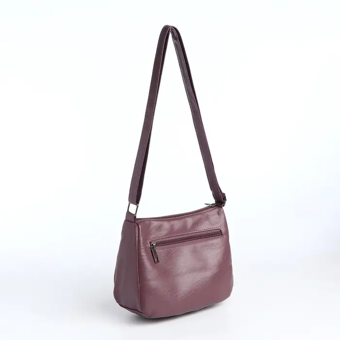 Сумка женская кросс-боди на молнии, 20&times;8.5&times;15 см, сиреневая