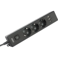 Удлинитель Power Cube, 3р/1.9м выкл.,3USB, 3.5кВт,16А,3x1,0 черн(PC-6B-2M)