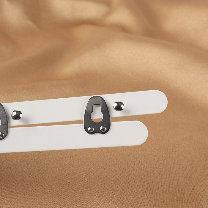 Бюск-застёжка для корсета, 25 см, цвет белый/серебряный Бюск-застёжка для корсета, 25 см, цвет белый/серебряный