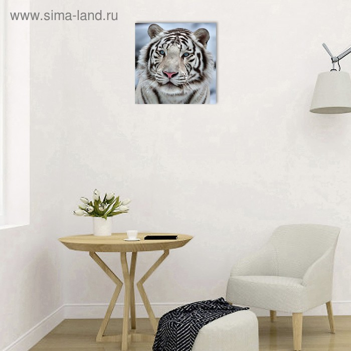 Картина на подрамнике Картина на подрамнике "Белый тигр" 40*40 см