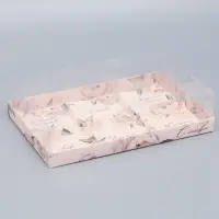 Коробка кондитерская для муссовых пирожных &laquo;С любовью&raquo;, 27&times;17.8&times;6.5 см