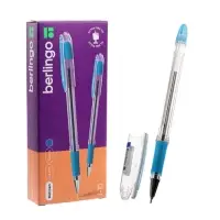 Ручка шариковая Berlingo. I-10, синий стержень, узел 0.4 мм, резиновый упор