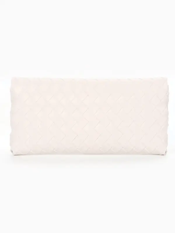 Футляр для очков на ремешке, однотонный, размер 16.5&times;1.8&times;7 см, молочный