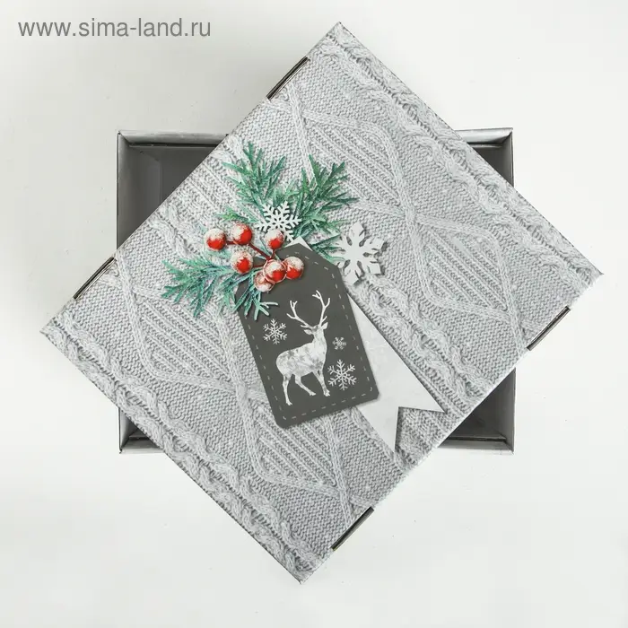 Коробка подарочная новогодняя складная «Уютные мгновения», 31,2 х 25,6 х 16,1 см, Новый год Коробка подарочная новогодняя складная «Уютные мгновения», 31,2 х 25,6 х 16,1 см, Новый год