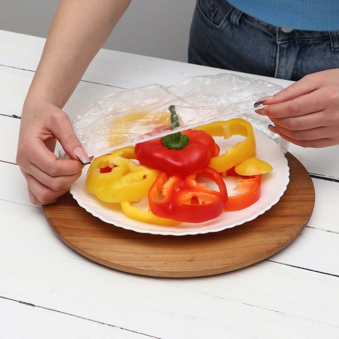 Набор пакетов для сохранения свежести продуктов с резинкой, Ø до 37 см,  50 шт Набор пакетов для сохранения свежести продуктов с резинкой, Ø до 37 см,  50 шт